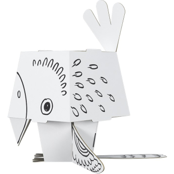 "Papuga" kolorowanka-składanka 3D dla dzieci